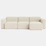 Mags Soft Low Sectional with Chaise Narrow