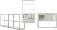 New Order Set - Single High Bookshelf,  Double Low Bookcase and Single Credenza