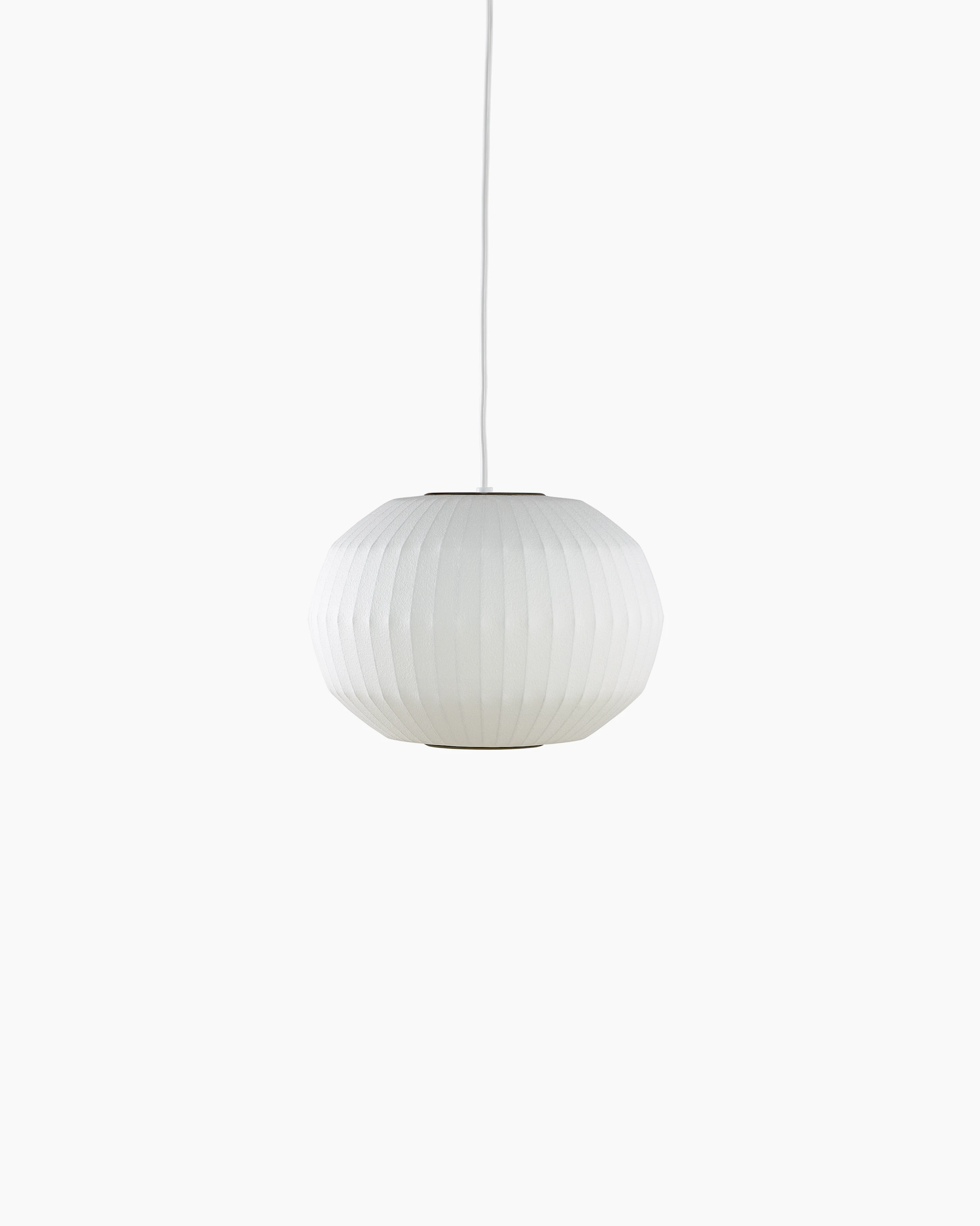 An Angled Sphere shaped Nelson Bubble Lamp Pendant.