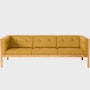 Cube Sofa - 80",  Toostripe,  Ochre Dark / Sienna,  Oak"