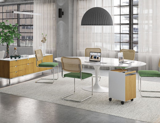 Antenna Tech Cart Antenna Tech Cart Saarinen Table Cesca Chair Florence Knoll Credenza