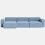 Mags SL Sectional with Wide Chaise - Left, Flamiber, J7 Ice Blue