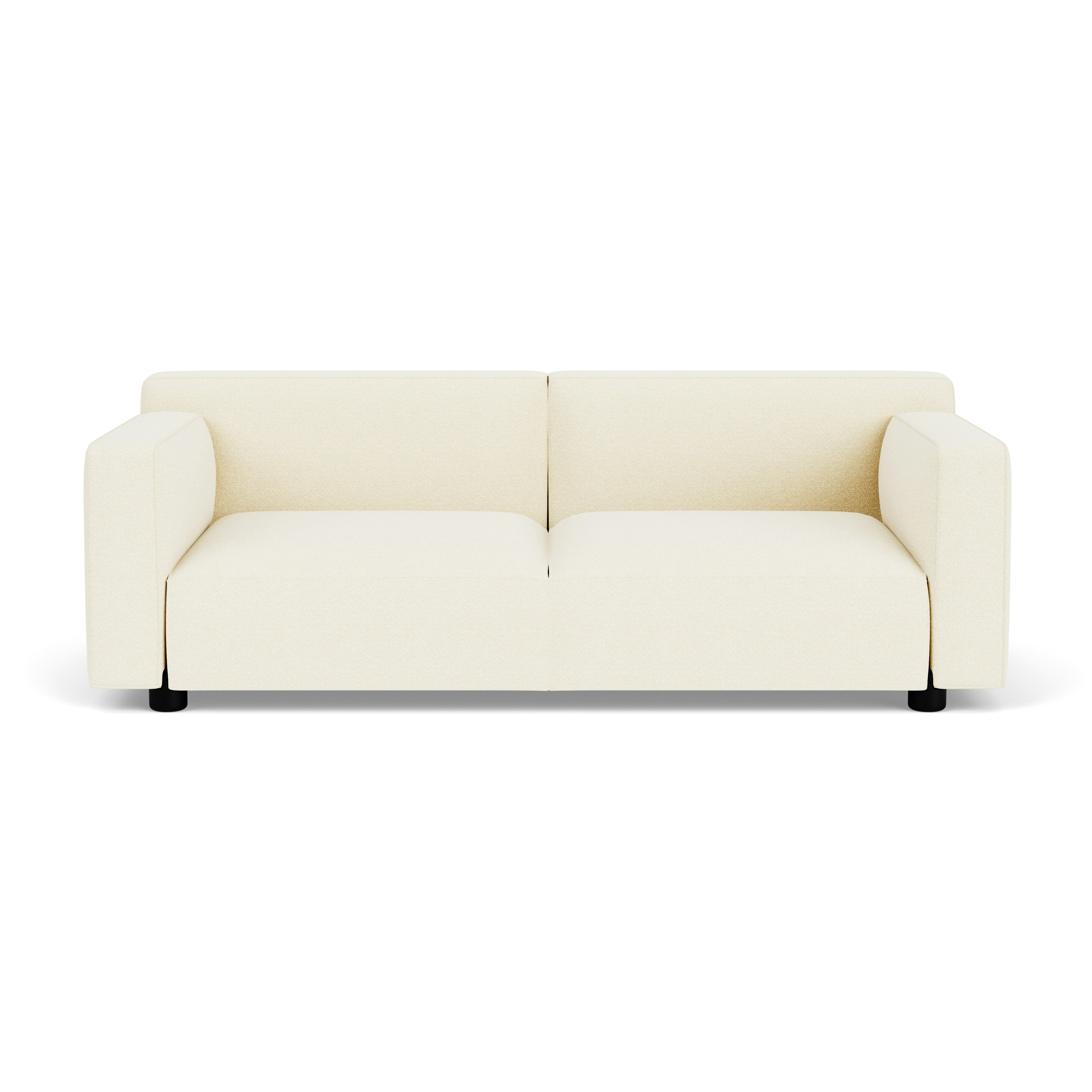 Barber Osgerby Sofa - Three Seater, Classic Boucle, Pearl, Jet Black