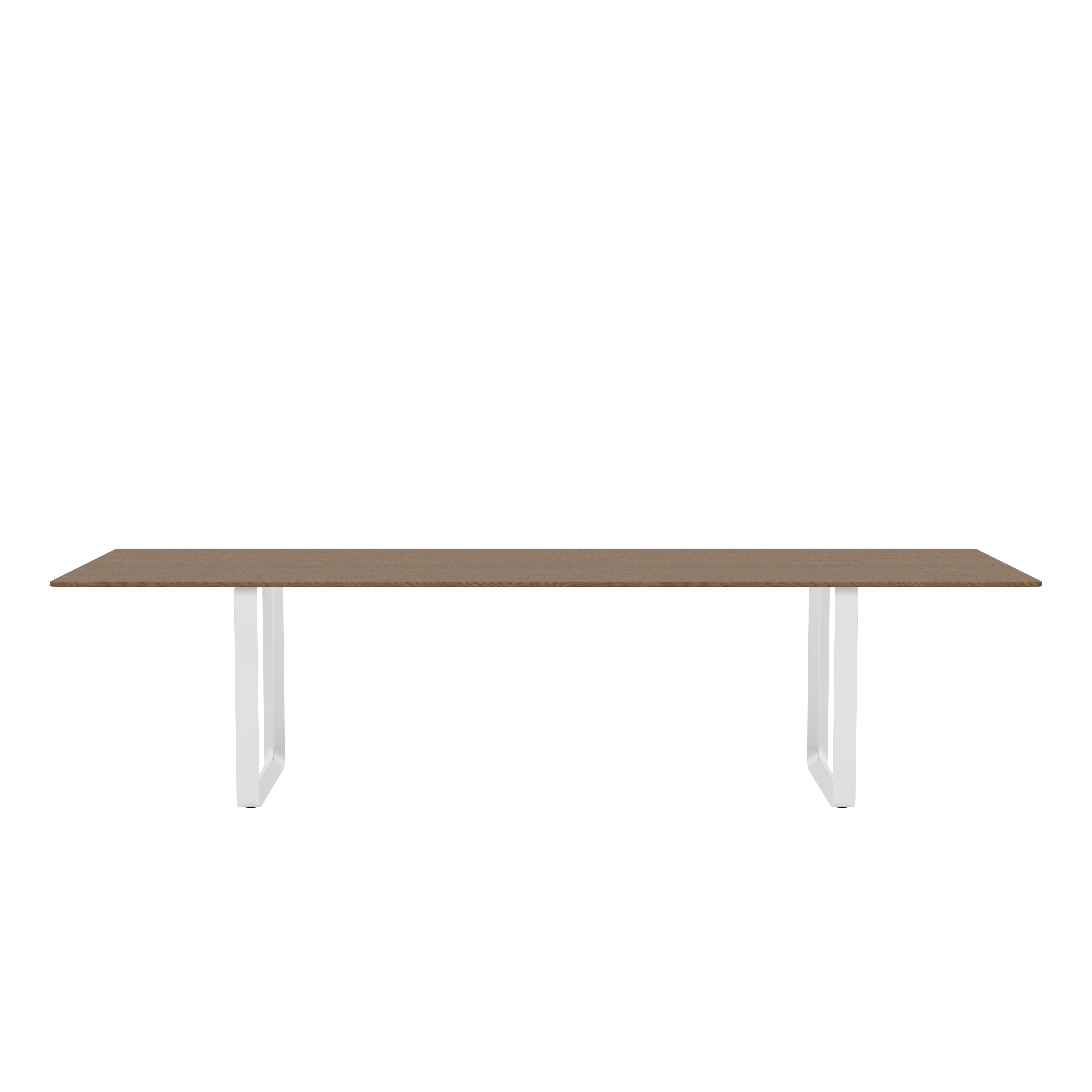 70/70 Table - 116" x 43"",  Solid Smoked Oak/White"