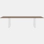 70/70 Table - 116" x 43"",  Solid Smoked Oak/White"