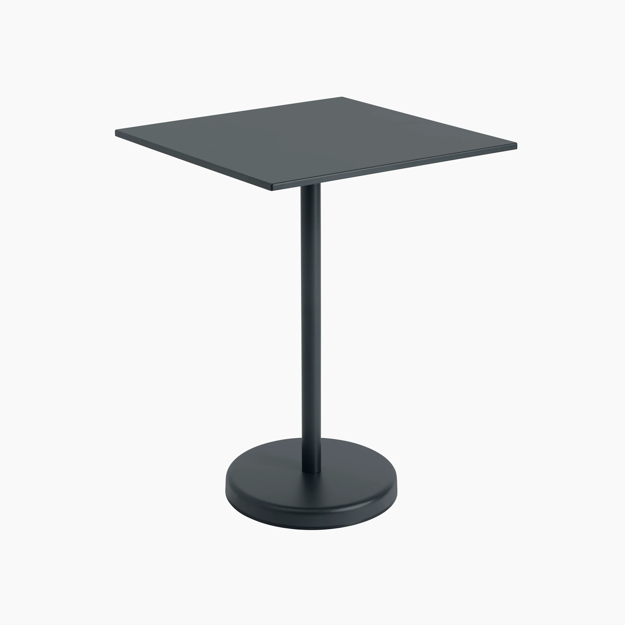 Linear steel cafe table square 70x70 h 95 black Muuto