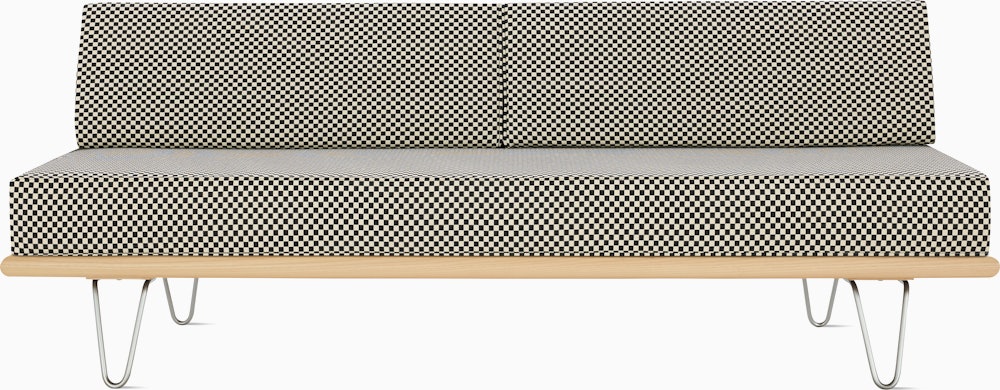 Nelson Daybed - Back Bolster,  Ash,  Checker,  Black / White,  Hairpin