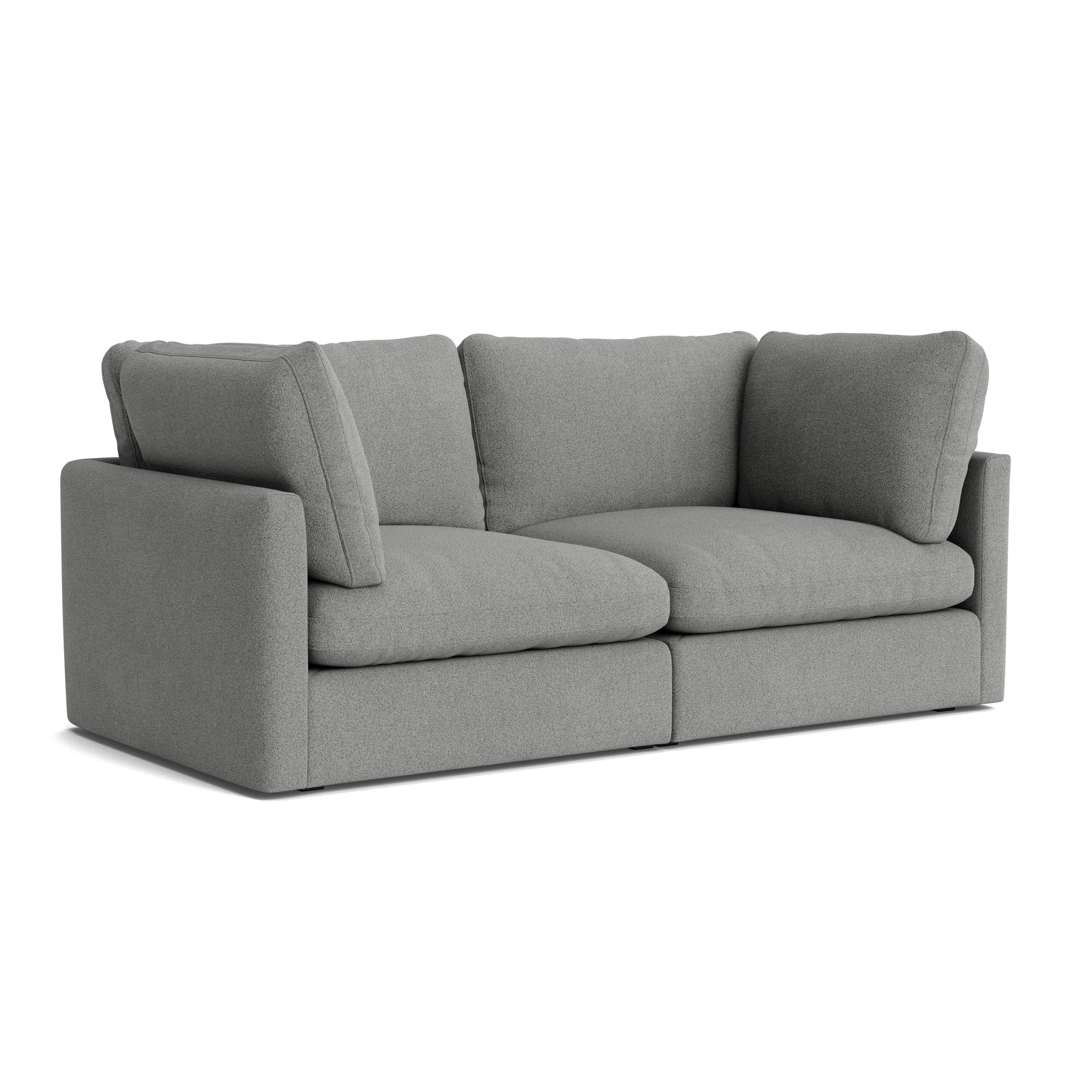 Hackney Compact 2 Seat Sofa - Pecora, Grey