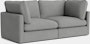 Hackney Compact 2 Seat Sofa - Pecora, Grey
