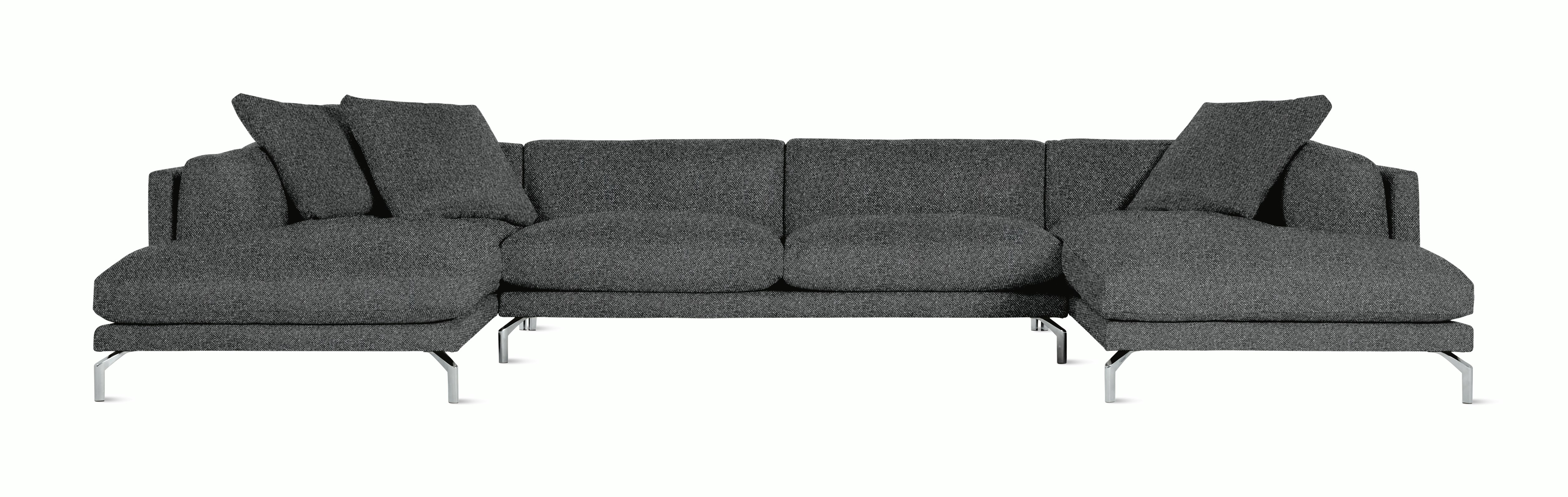 Como Double Chaise Sectional Sofa
