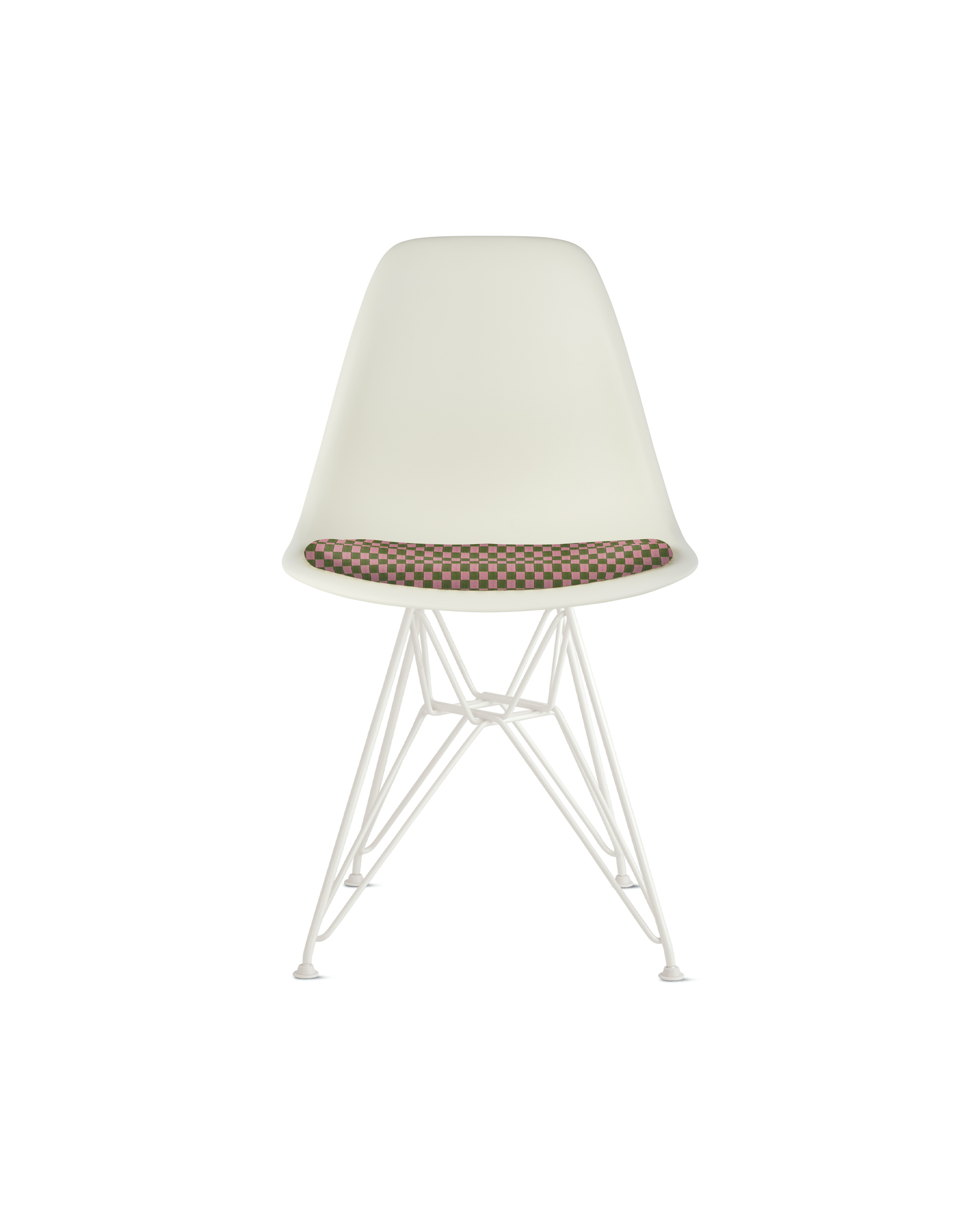 Eames Molded Plastic Side Chair with Seat Pad