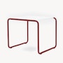 Laccio Table - Small,  White,  Matte Red