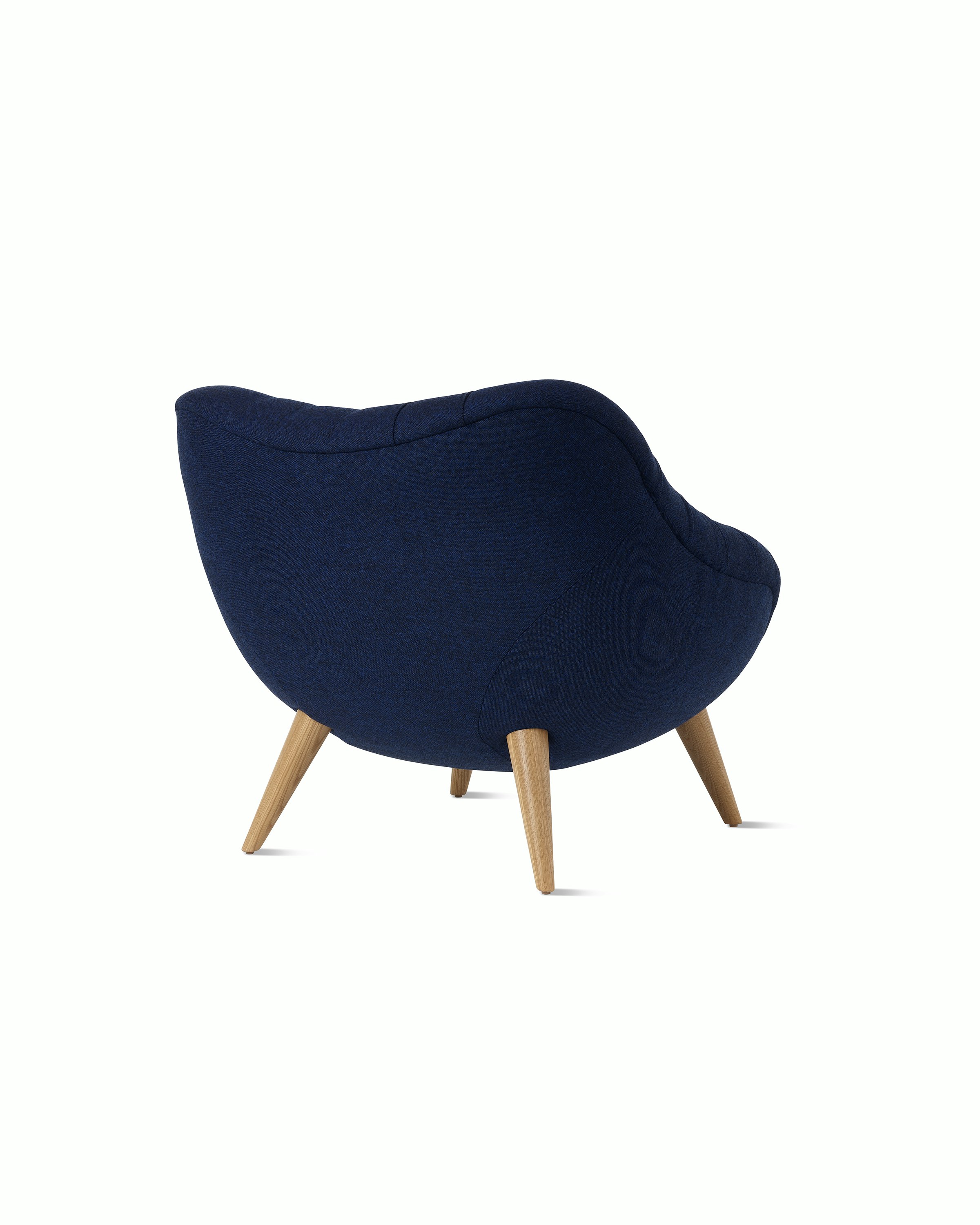 Rohde Easy Chair in blue back angled view.