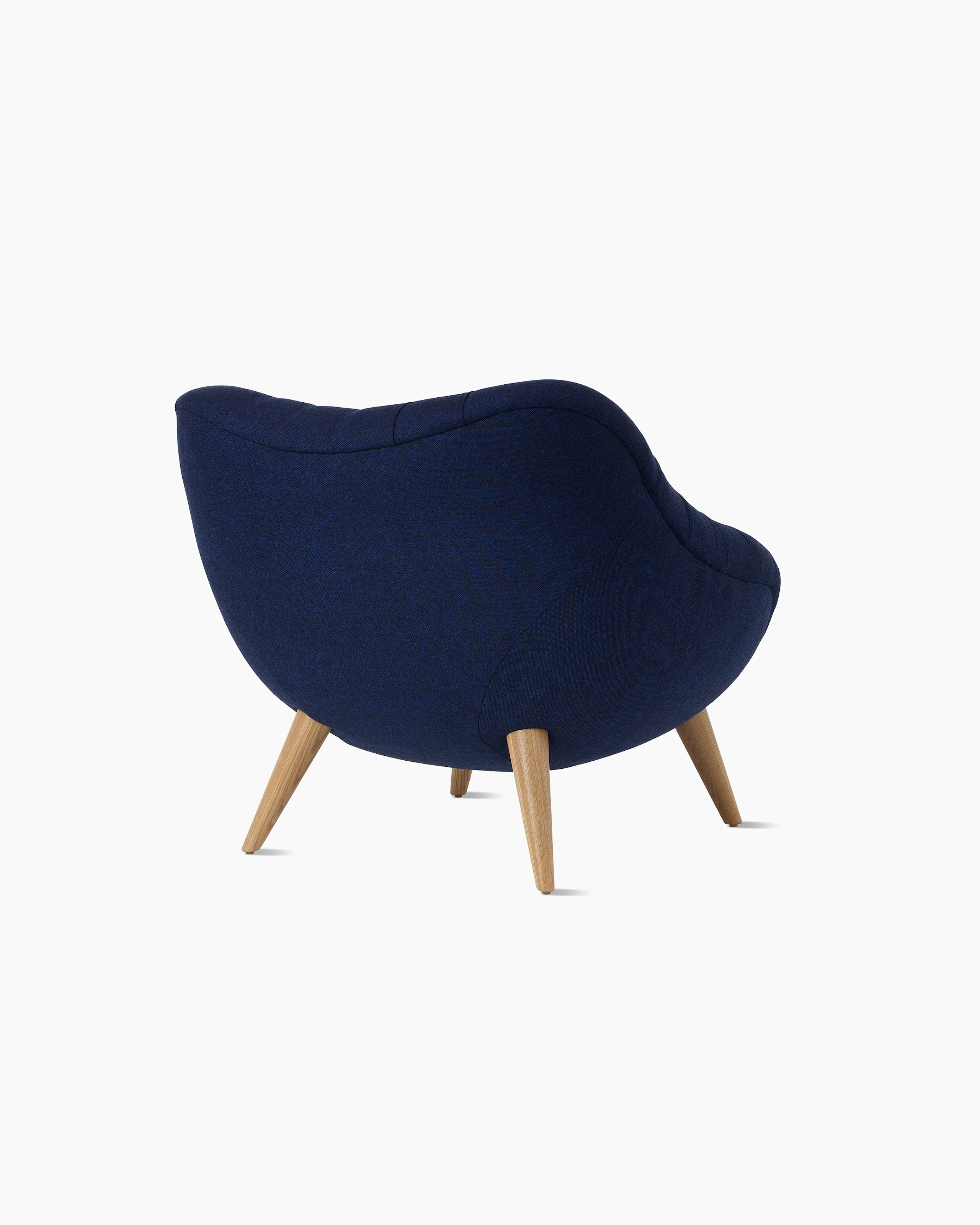 Rohde Easy Chair in blue back angled view.