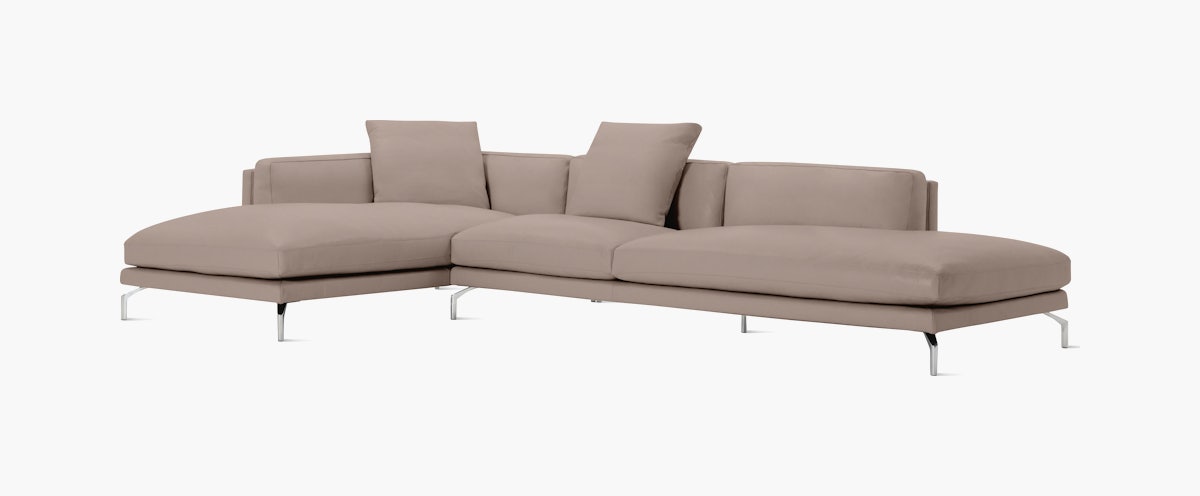 Como Open Sectional, Leather