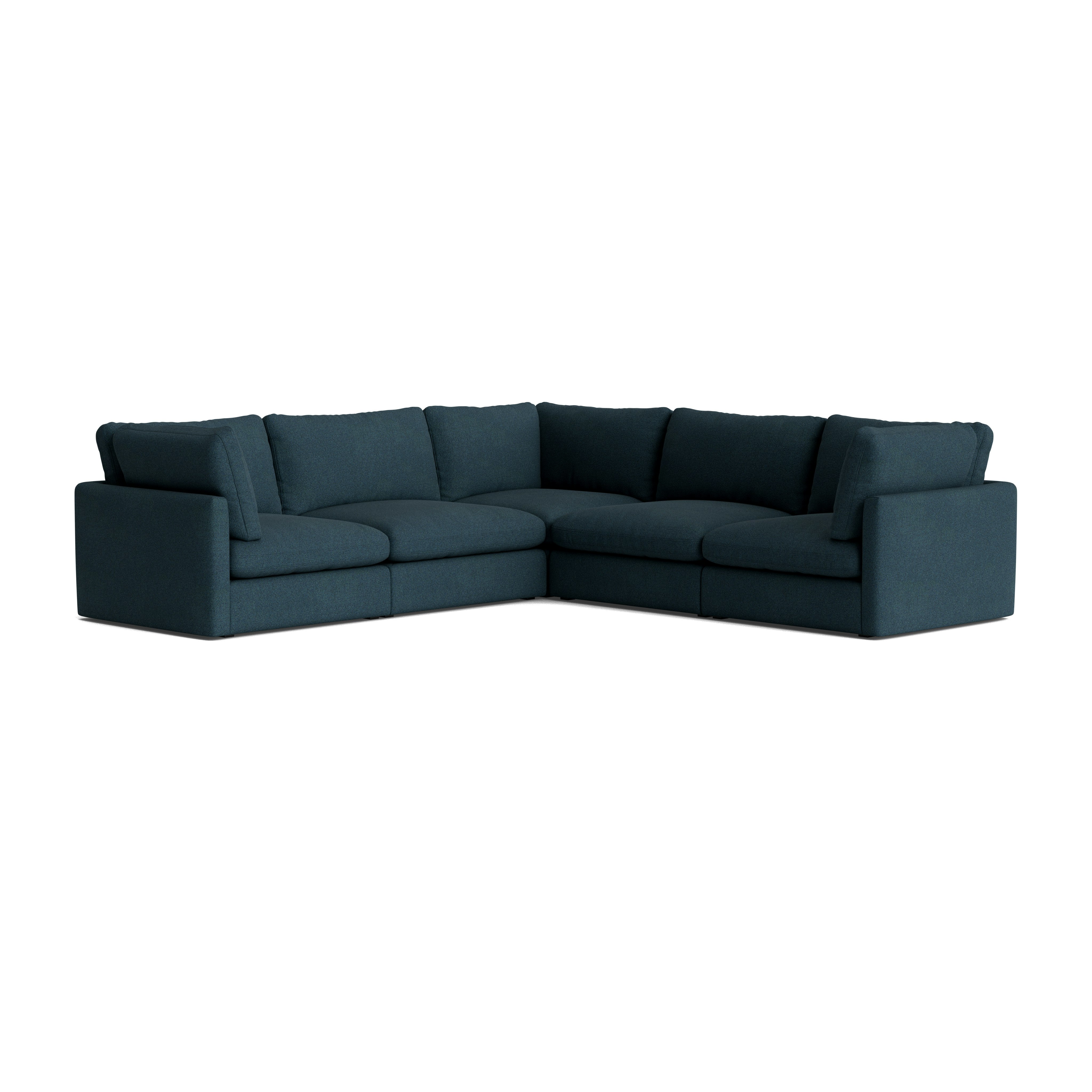 Hackney Lounge Compact Corner Sectional - Pecora, Blue