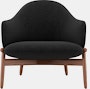 ReFrame Lounge Chair - Mid Back,  Pecora,  Basalt,  Walnut