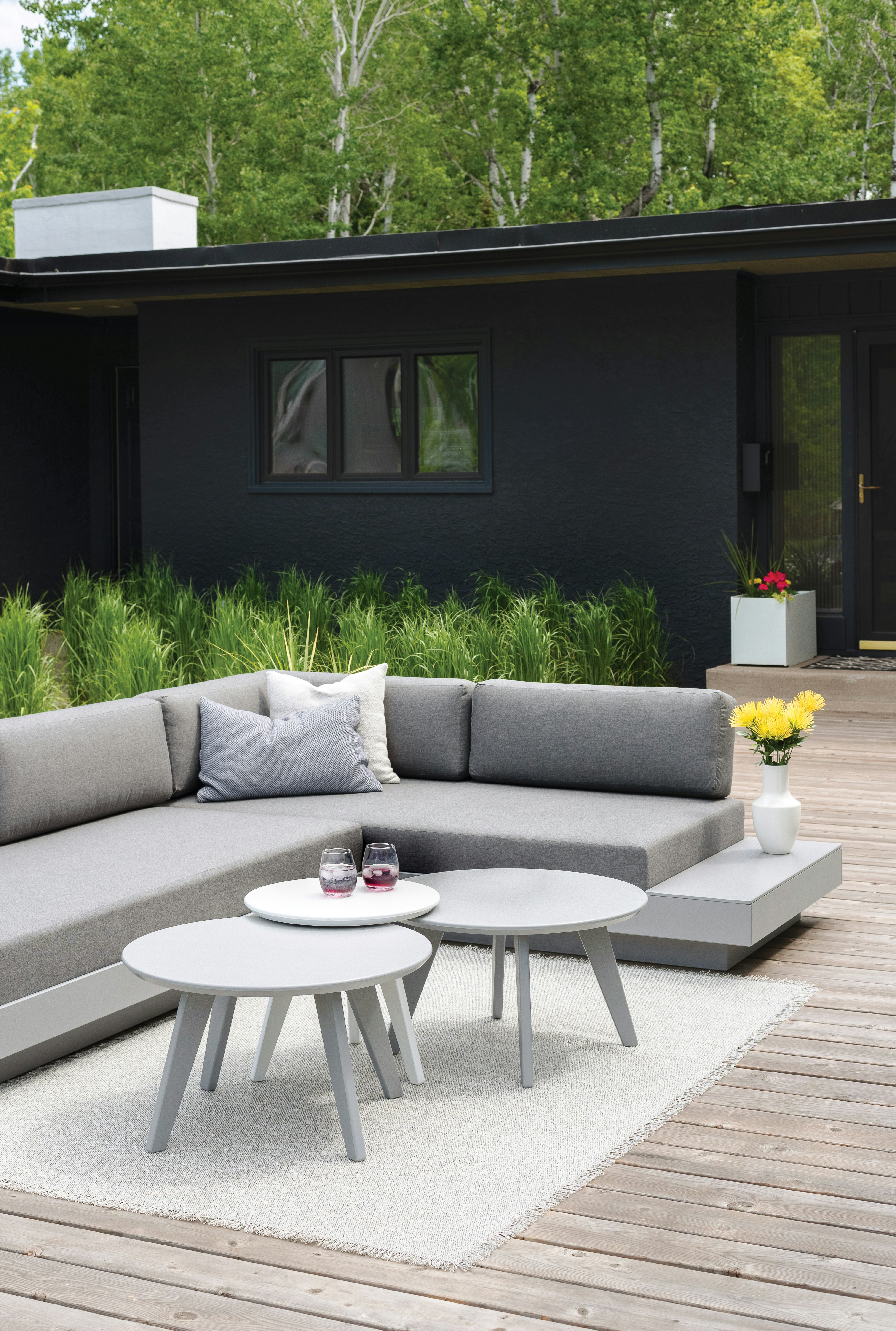 Platform One Sofa with Tables