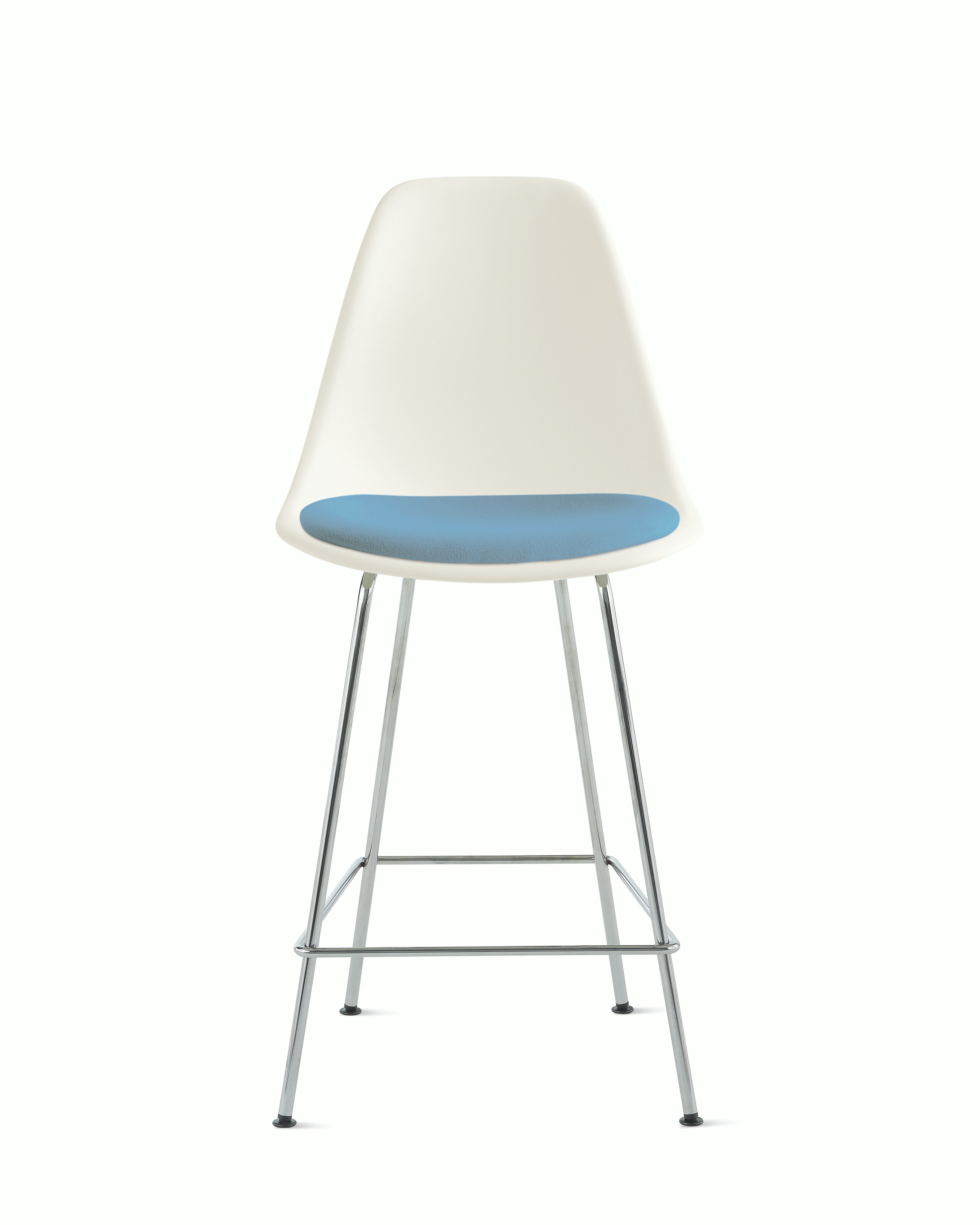 Eames Molded Plastic Stool with Seat Pad