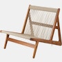 MR01 Initial Outdoor Lounge Chair in Sunfire Melange Beige and Sand