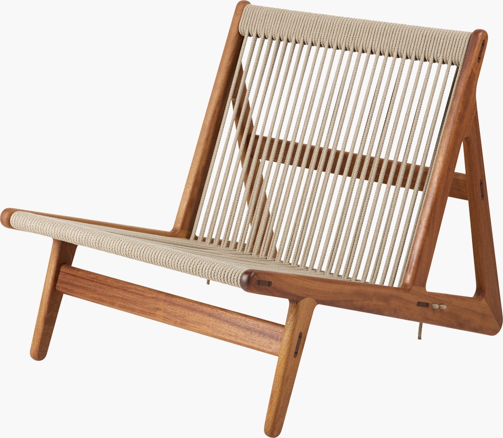 MR01 Initial Outdoor Lounge Chair in Sunfire Melange Beige and Sand