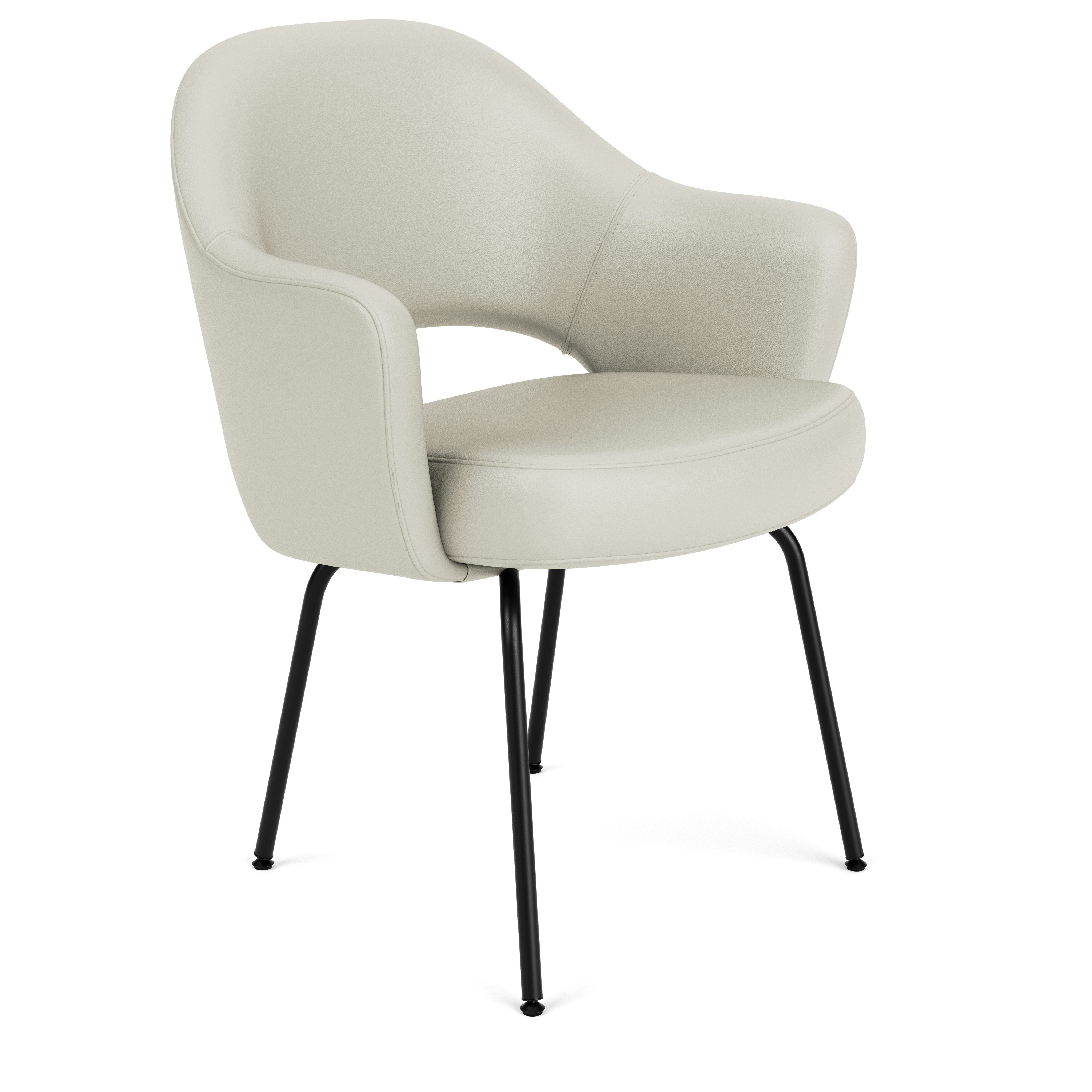 Saarinen Executive Armchair - Acqua Leather, Puget Sound, Black