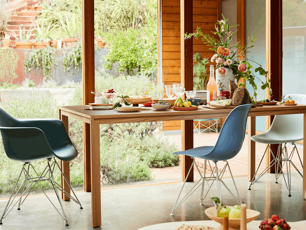 Eames Recycled Shell Chairs at Doubleframe Table