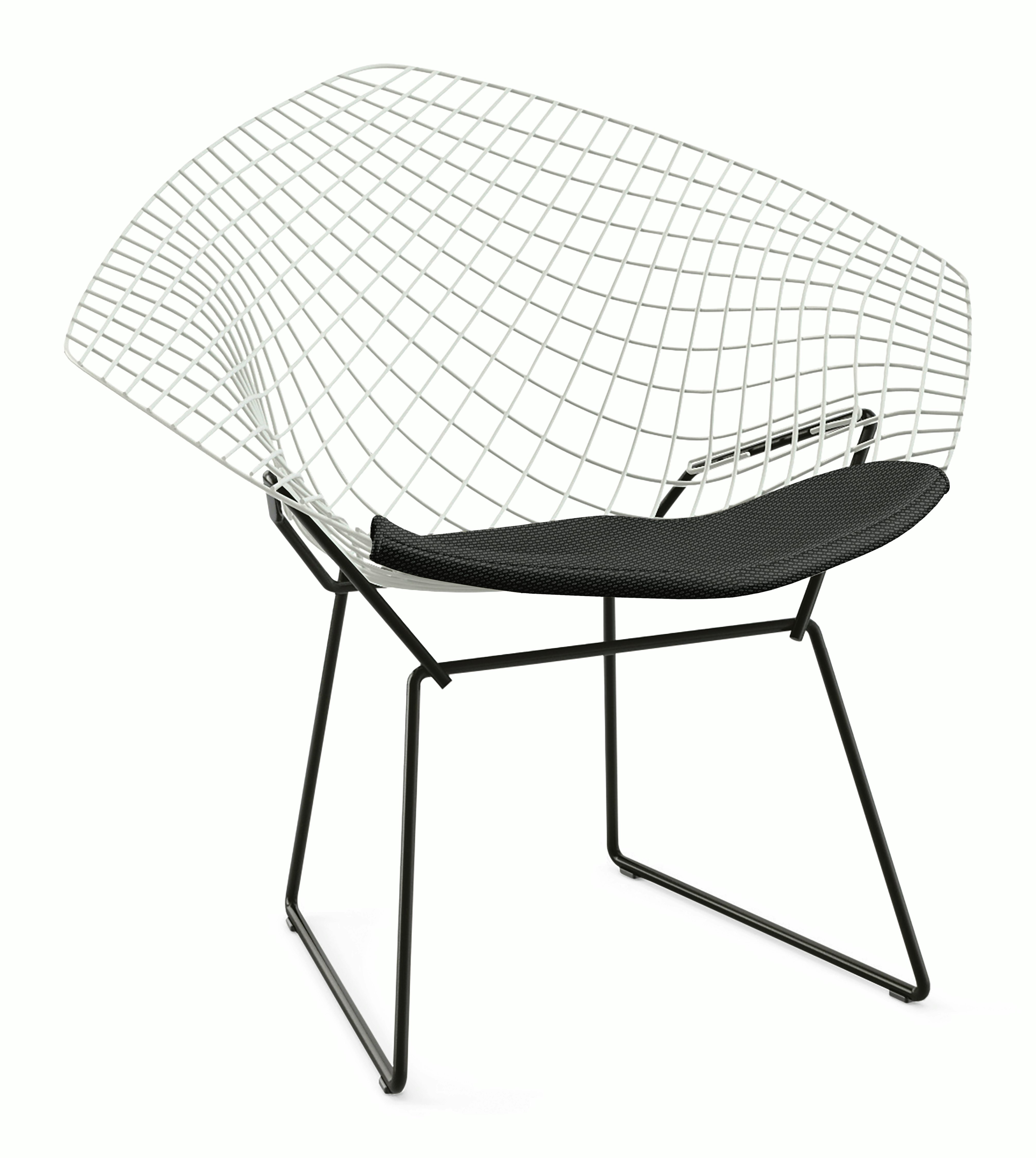 Bertoia Two-Tone Diamond Lounge Chair with Seat Pad