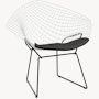 Bertoia Two-Tone Diamond Lounge Chair with Seat Pad