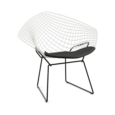 Bertoia Two-Tone Diamond Lounge Chair with Seat Pad Bertoia Two-Tone Diamond Lounge Chair with Seat Pad