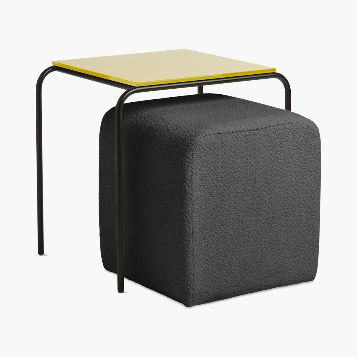 Fellow Nesting Table with Pouf