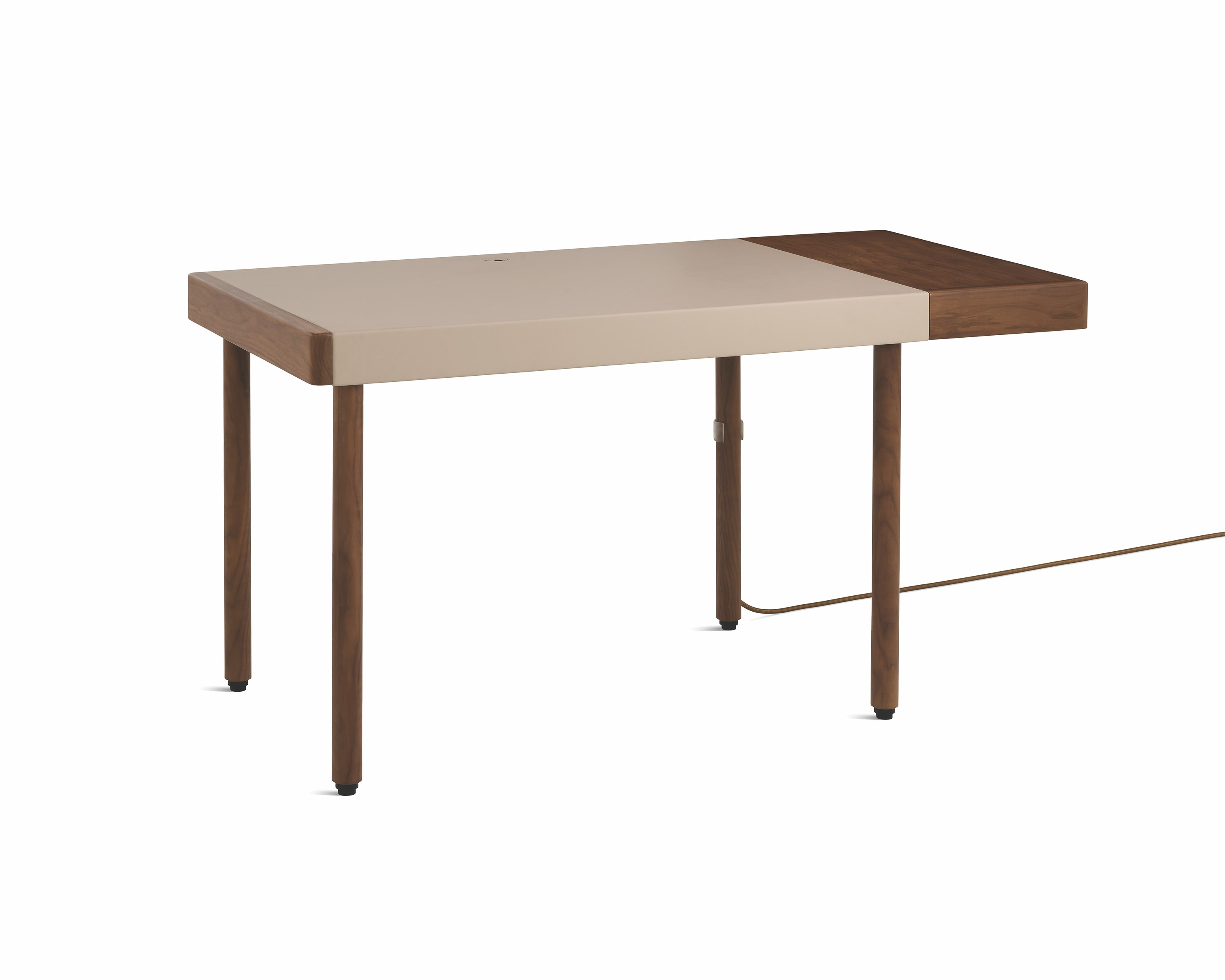 Leatherwrap Sit-to-Stand Desk, 1 Drawer Right