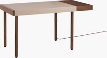 Leatherwrap Sit-to-Stand Desk, Right Drawer
