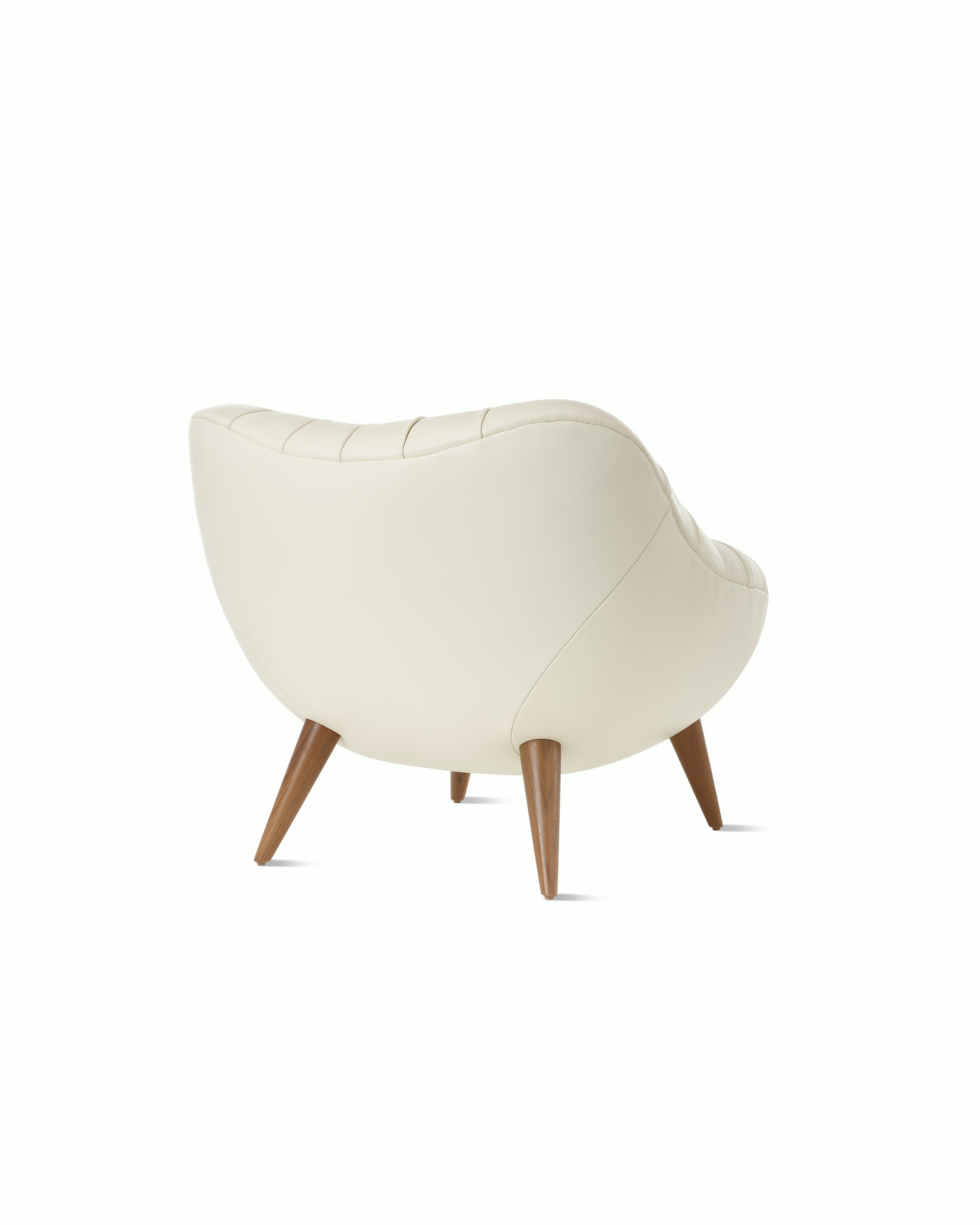 Rohde Easy Chair in ivory back angled view.