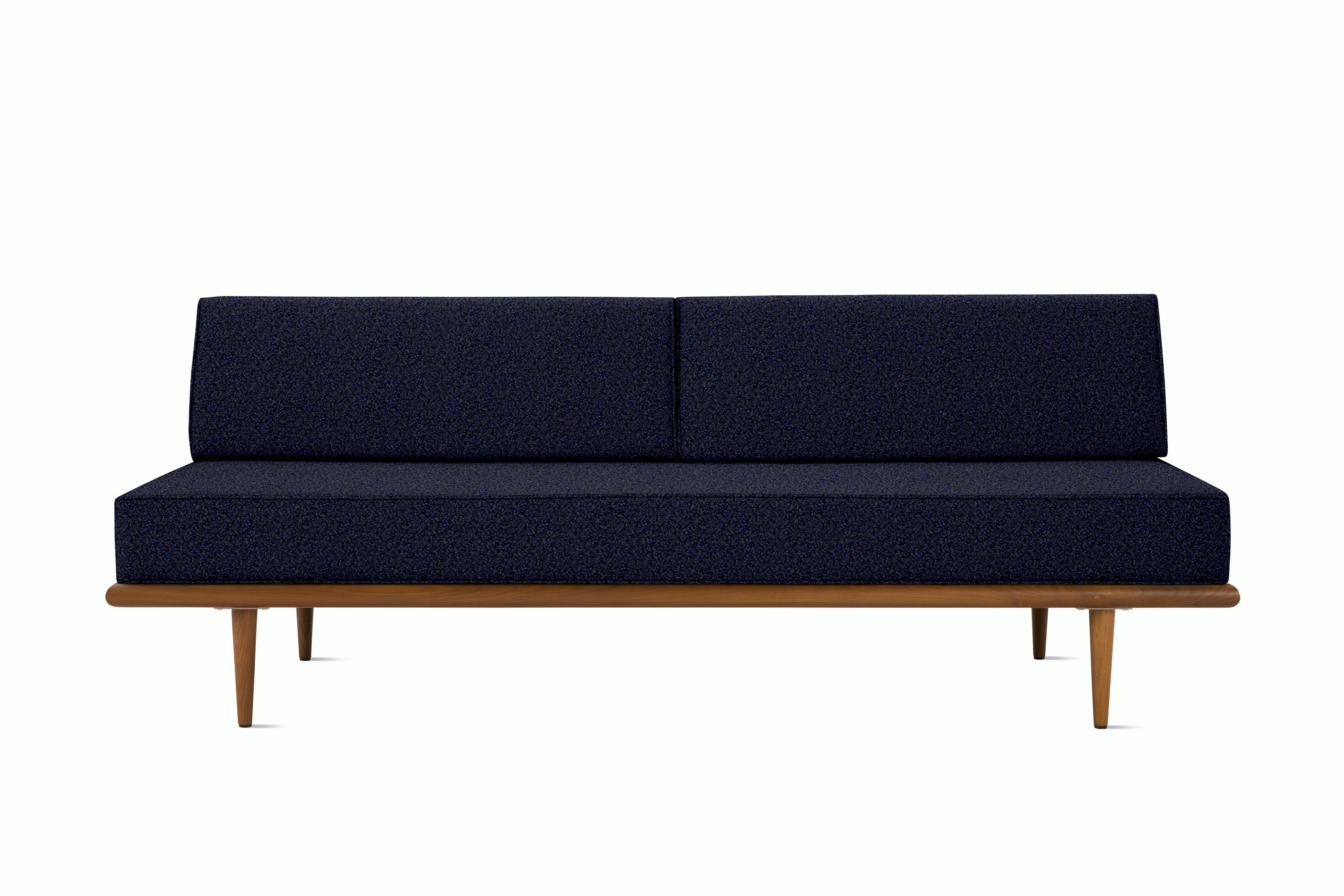 Nelson Daybed - Back Bolster,  Walnut,  Whim,  Navy,  Taper