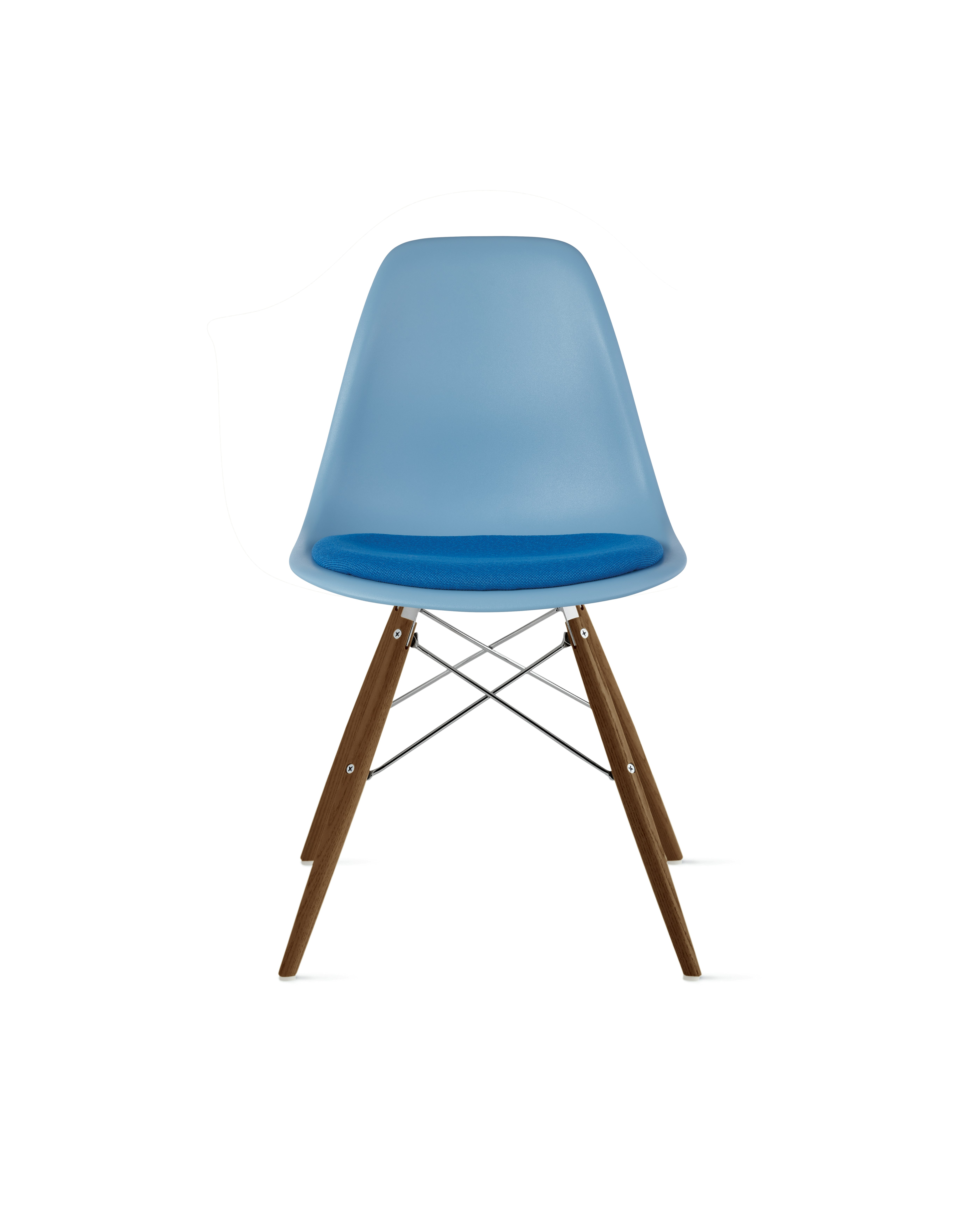 Eames Molded Plastic Side Chair with Seat Pad