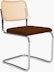 Cesca Side Chair, Caned \ Natural BeechBack, Upholstered Seat, Cato, Brown