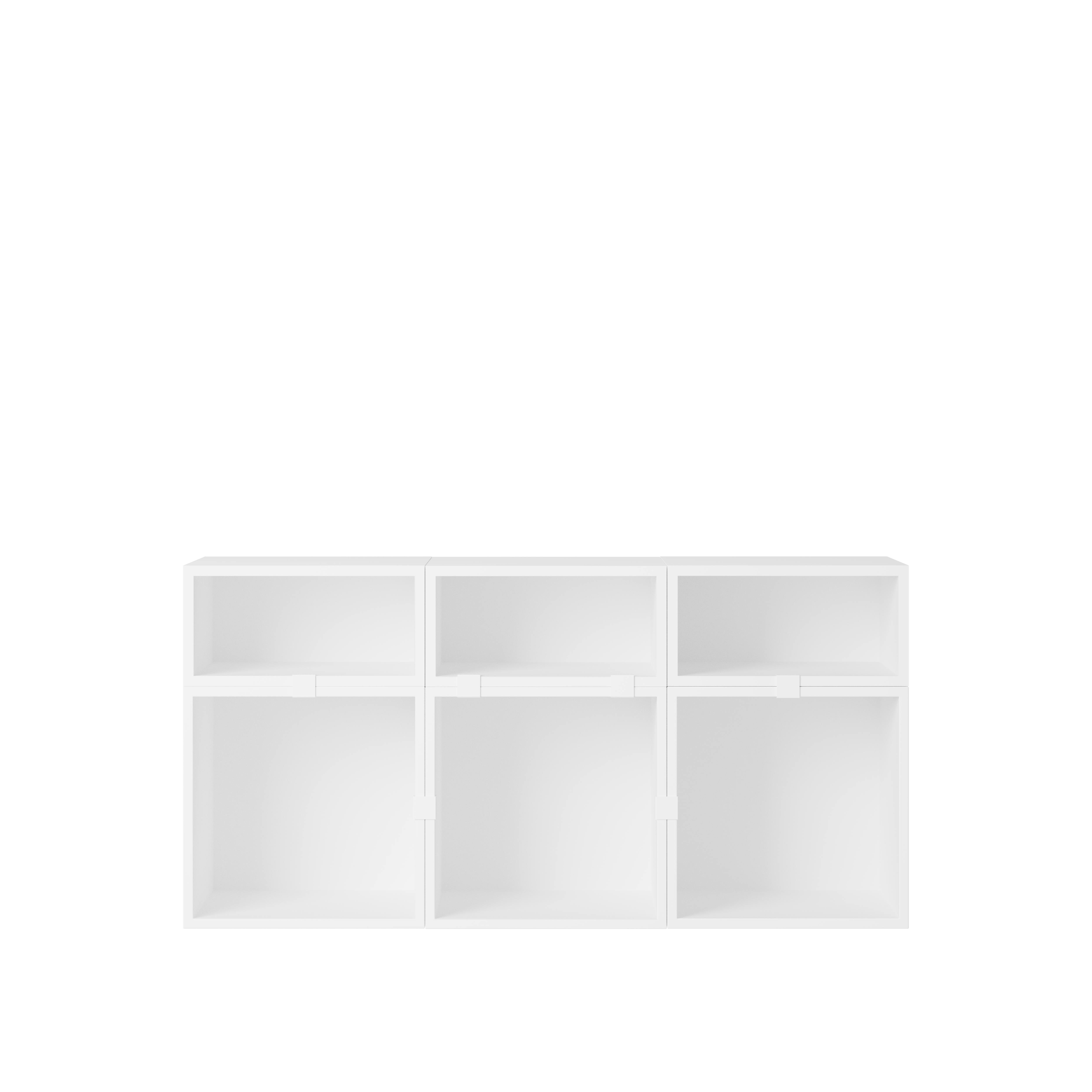 Stacked Storage Sideboard - Configuration 5,  White ,  No Base