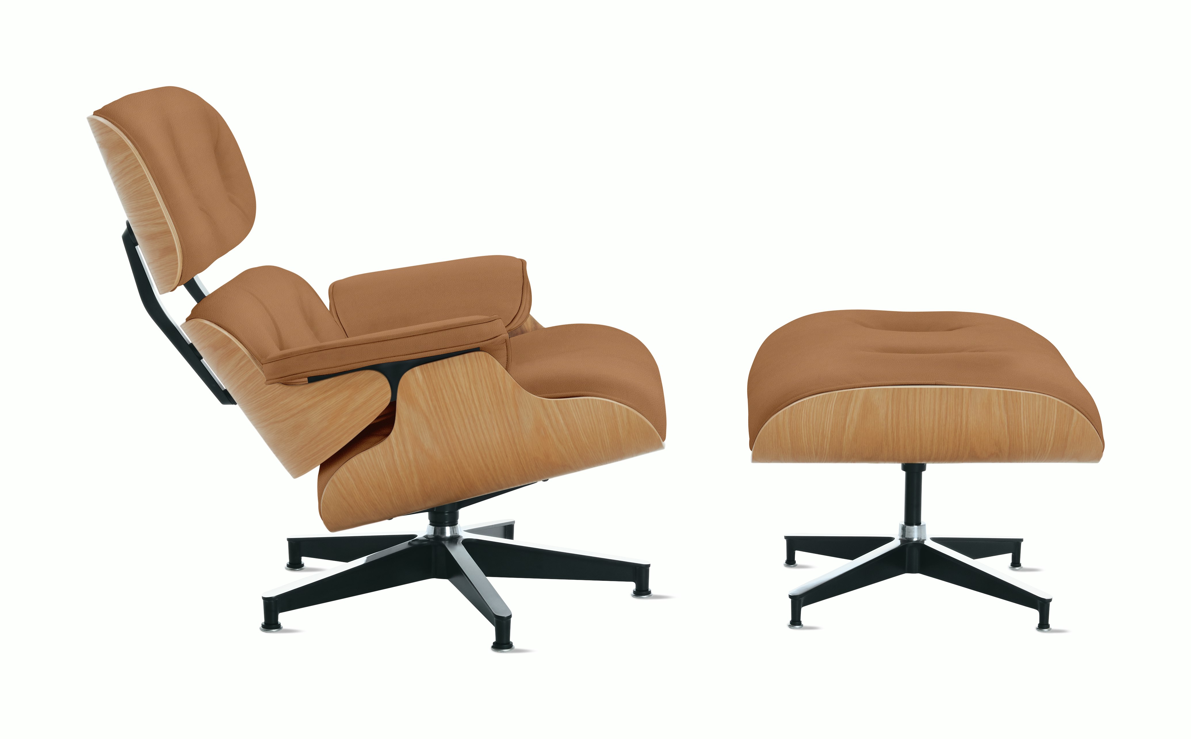 Eames Lounge and Ottoman in Prone and Stow leathers