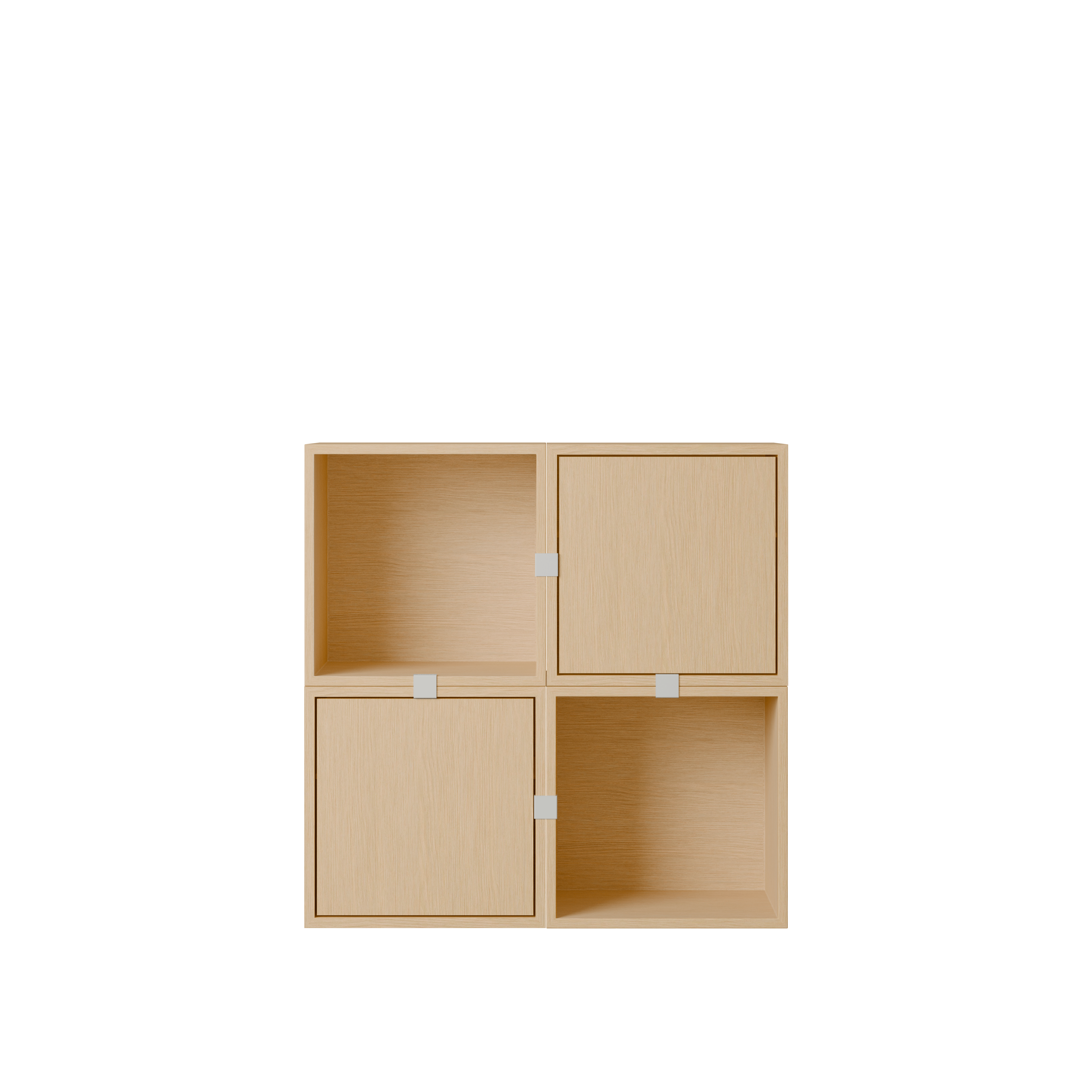 Stacked Hallway Storage - Configuration 4,  Oak,  No Base