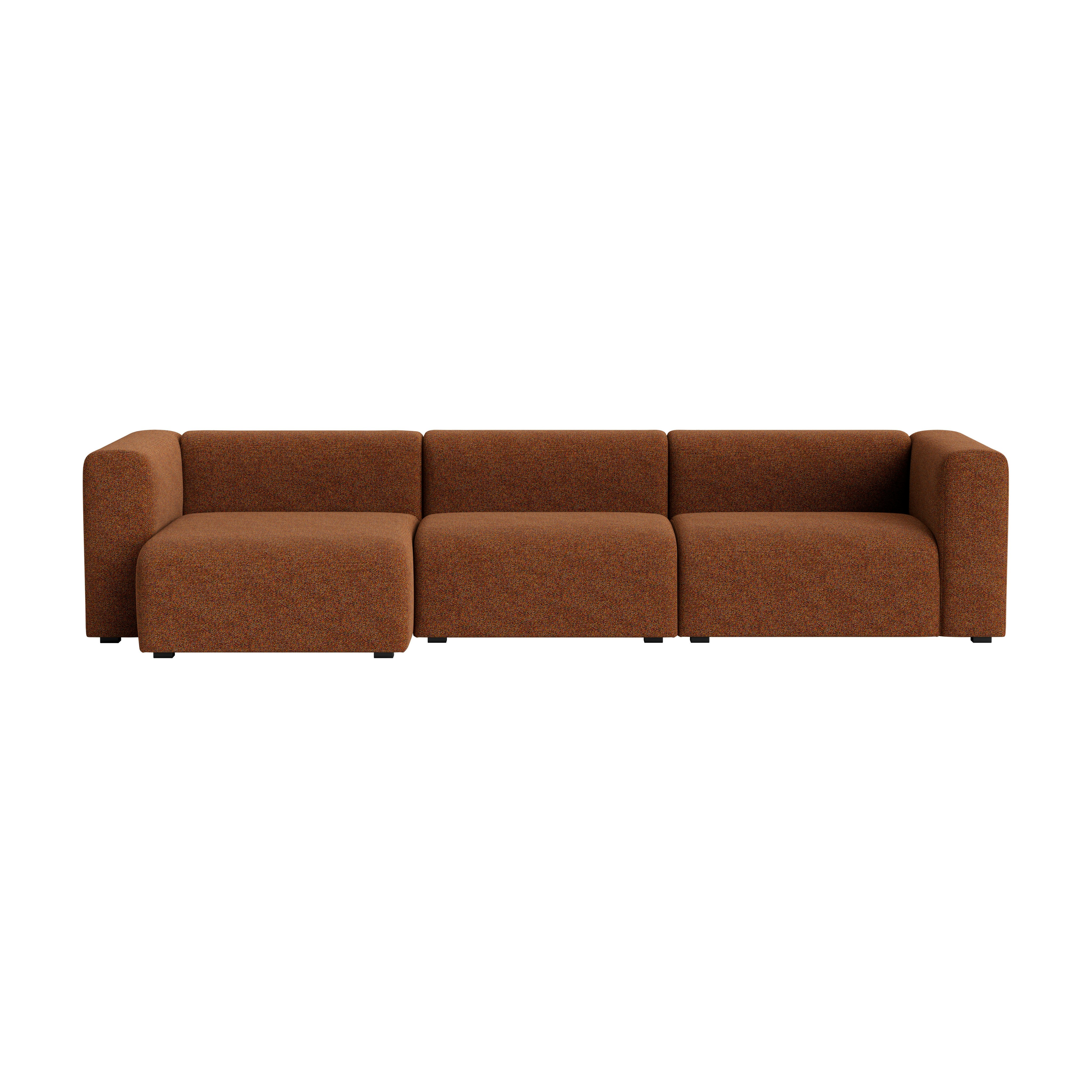 Mags Wide Chaise Sectional - Left, Loft, 500 Flame