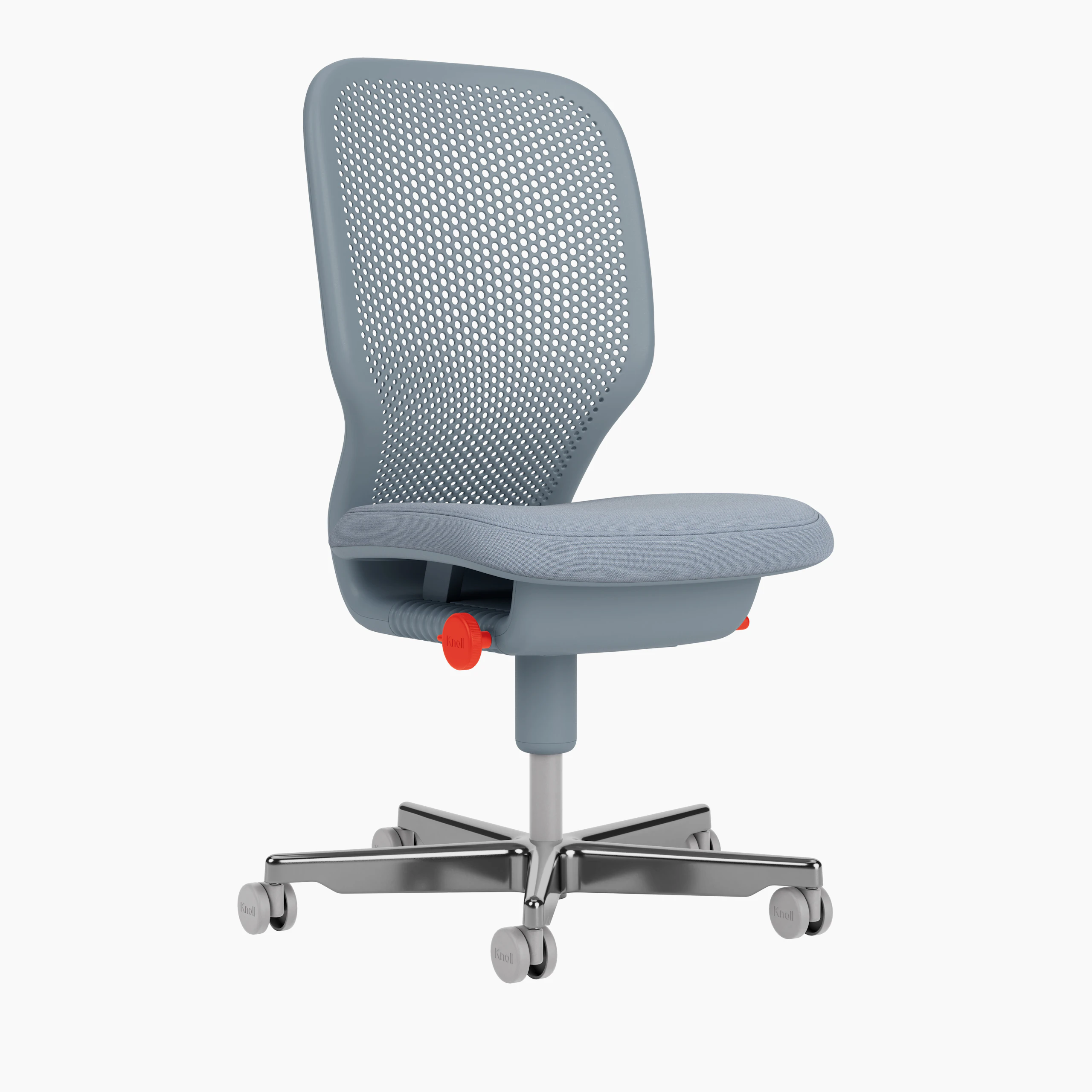 Newson Task Chair, Armless, Polished Aluminium Base, Graphite