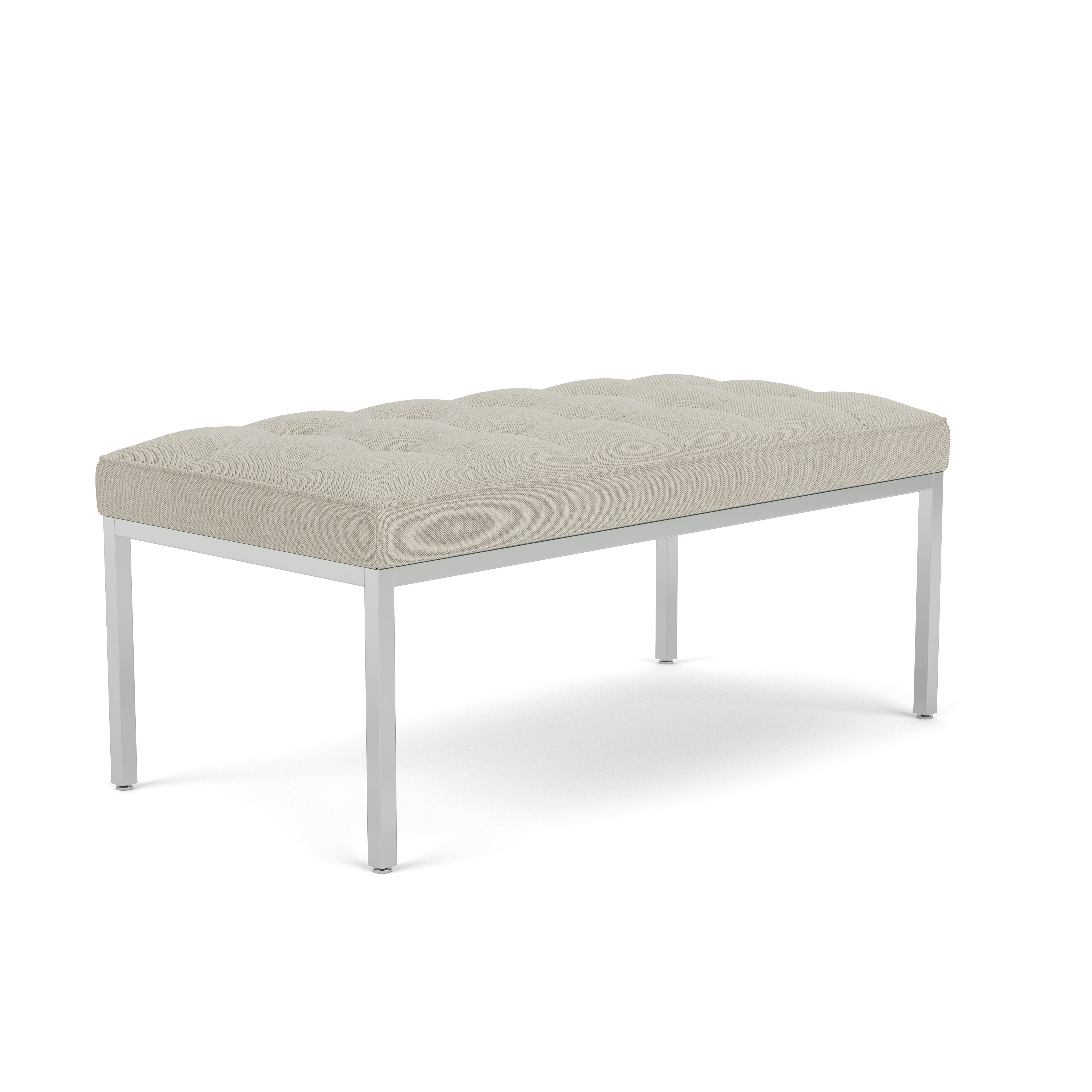 Florence Knoll Relaxed Bench - Small, Rectangular, Crossroad, Almond