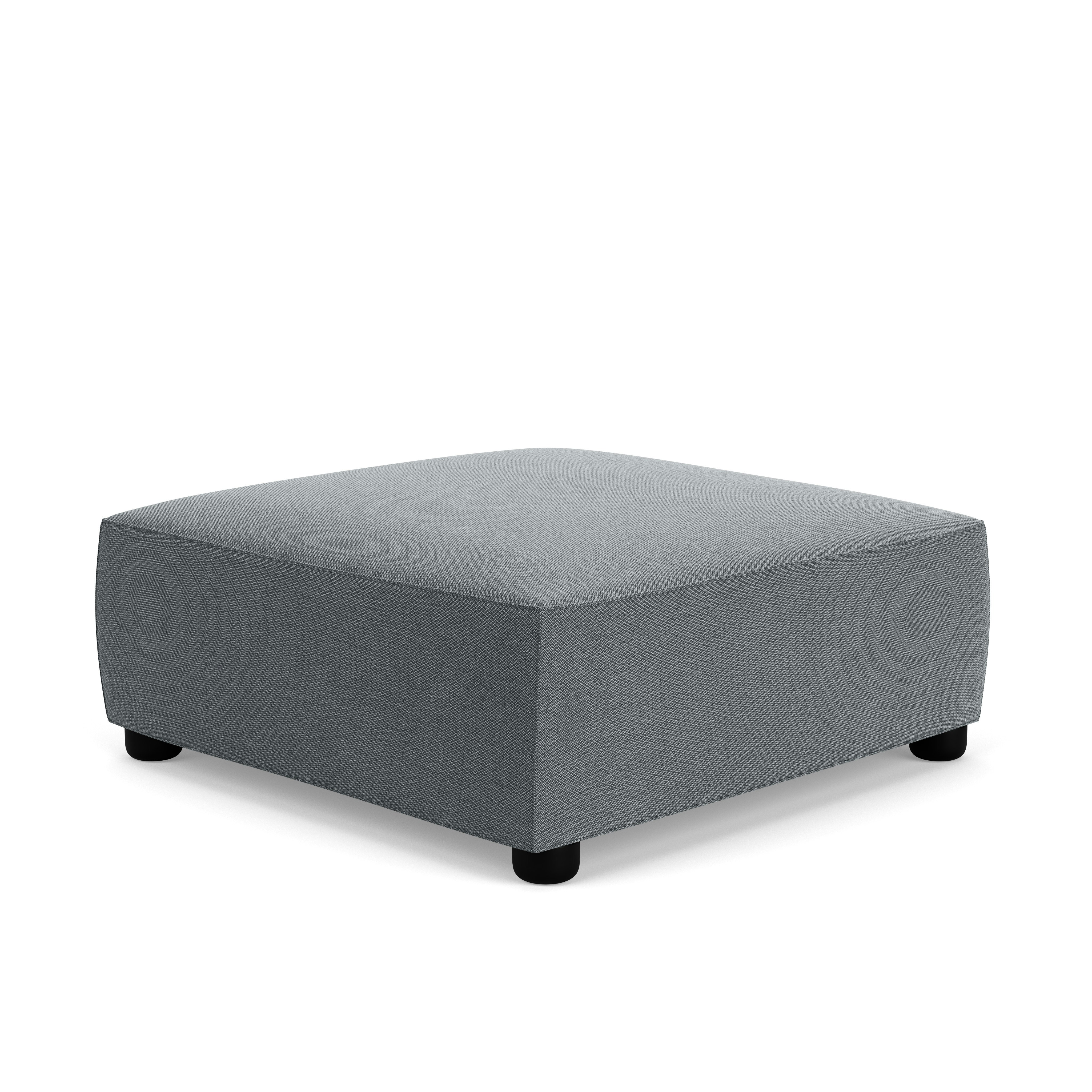 Barber Osgerby Ottoman -  Medium,  Black Lacquer,  Hourglass,  Iron