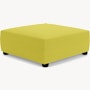 Barber Osgerby Ottoman -  Medium, Black Lacquer, Classic Boucle, Chartreuse