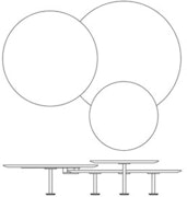 Grasshopper Triple-Top Coffee Table