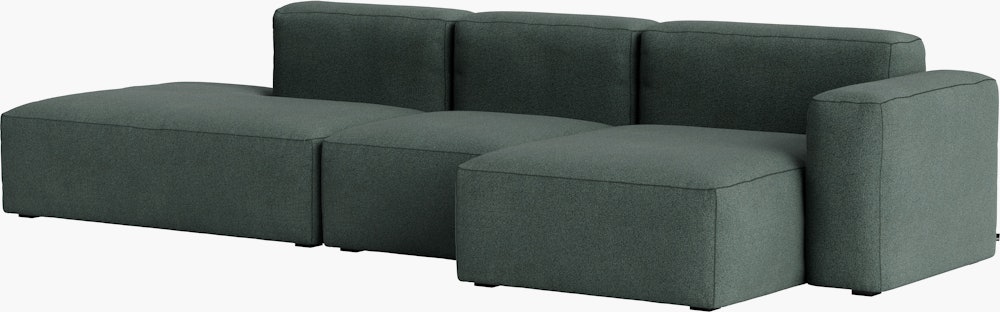 Mags SL Wide Sectional Chaise - Right, Pecora, Green