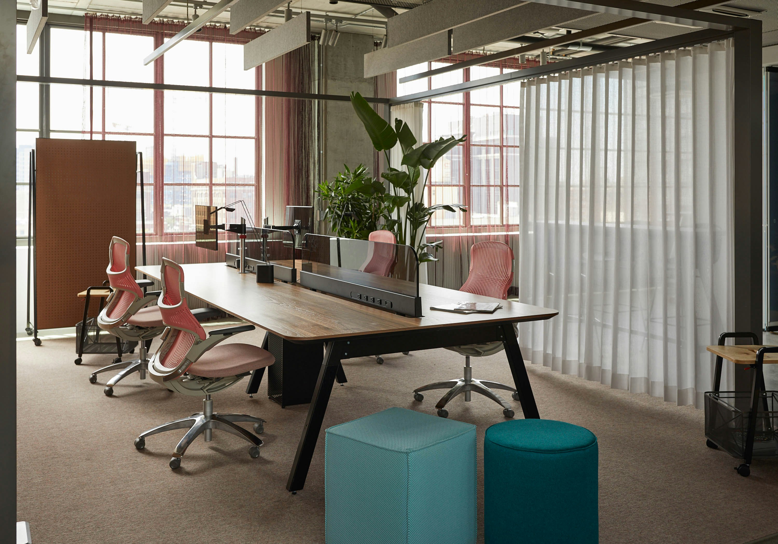 knoll design days rockwell unscripted sawhorse workbench generation by knoll 10th anniversary rockwell unscripted upholstered creative wall conversation board