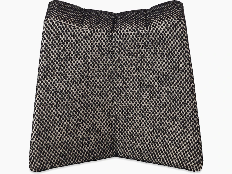 White background shot of Pinch stool in black fabric.