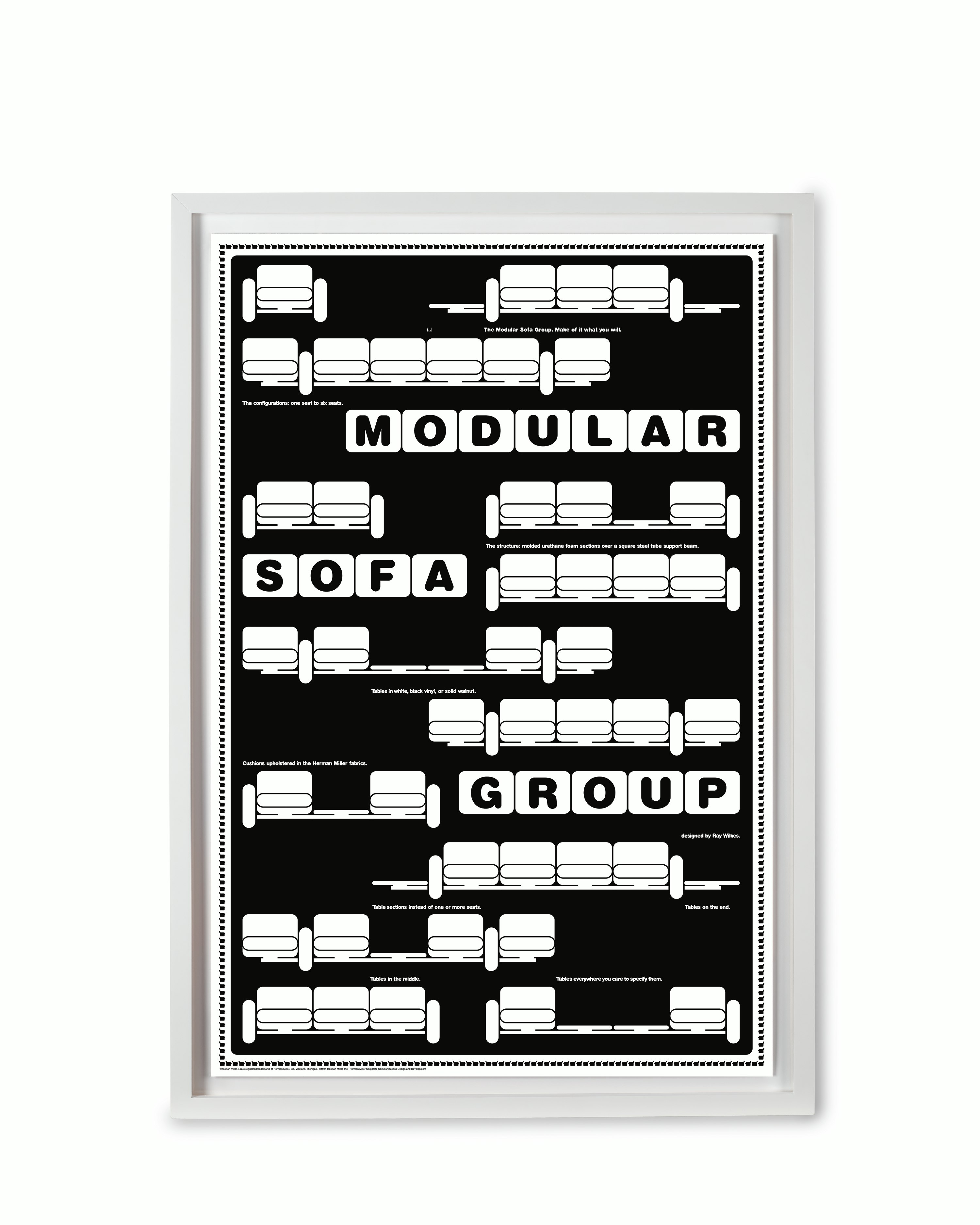 Modular Sofa Group By Barbara Loveland - Framed,  White